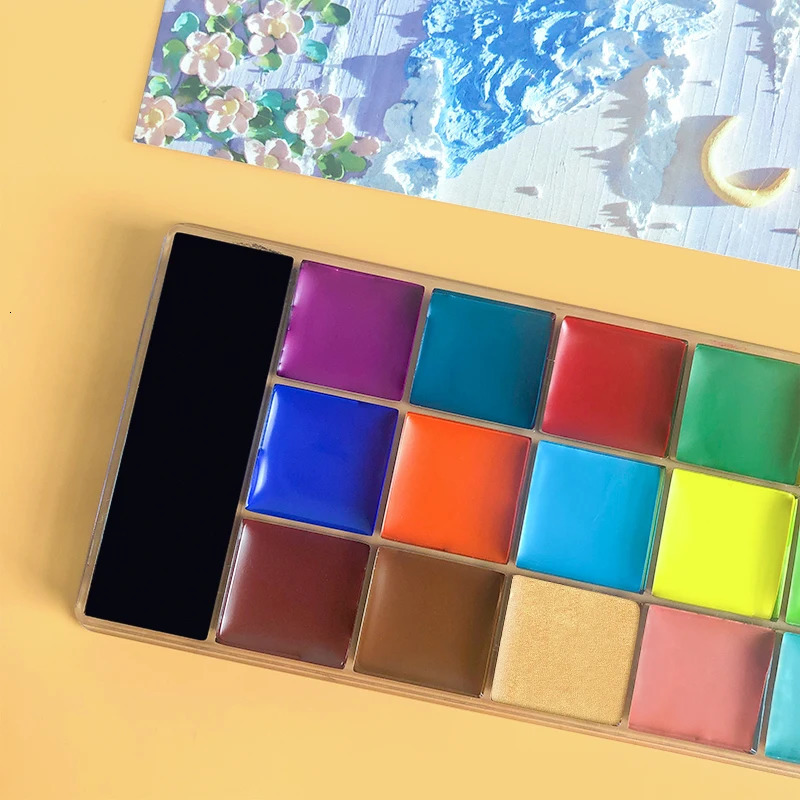 20 Color Sfx Childrens Adult Painting Set Halloween Party Makeup Fancy Dress Beauty Palette Face Body Painting Oil and Brush 240625