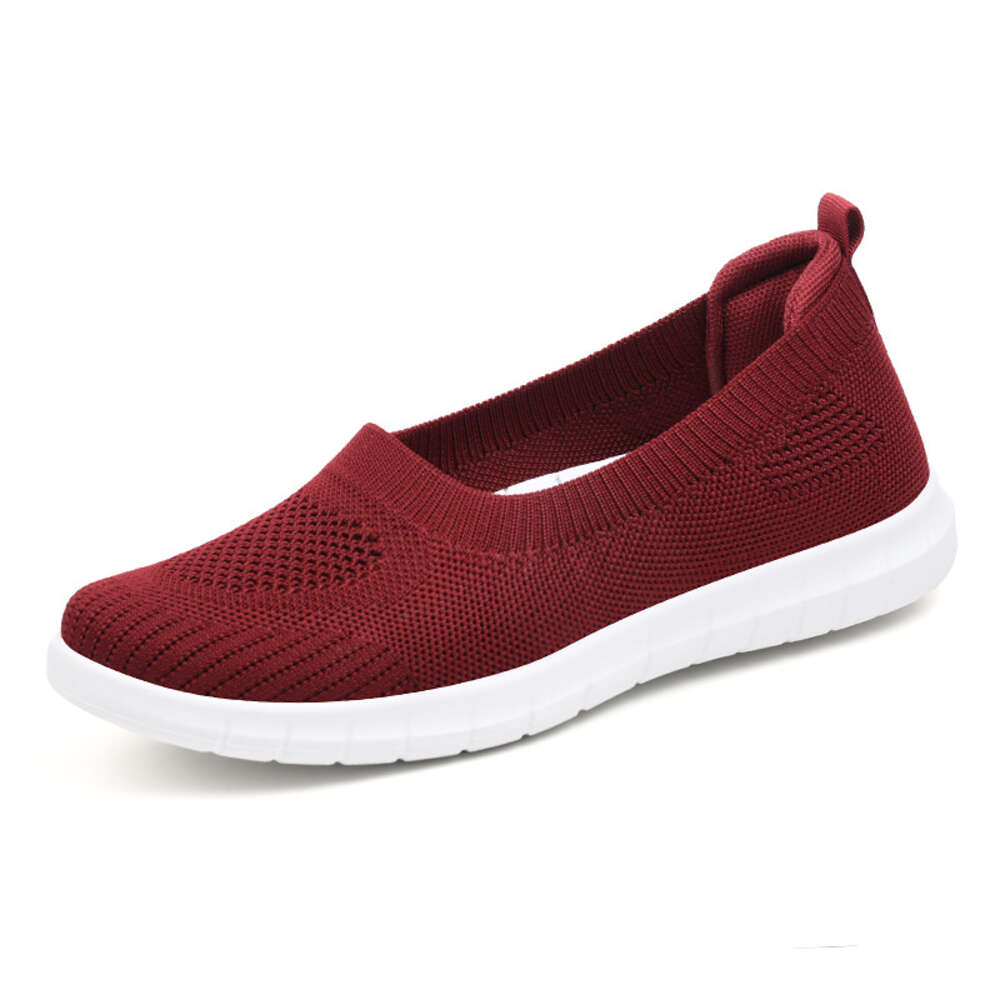Ddmyoutdoor Mom S New Women S Casual Flat Single Shoes One Step Breathable Soft Sole Old Beijing Cloth Shoes For Women
