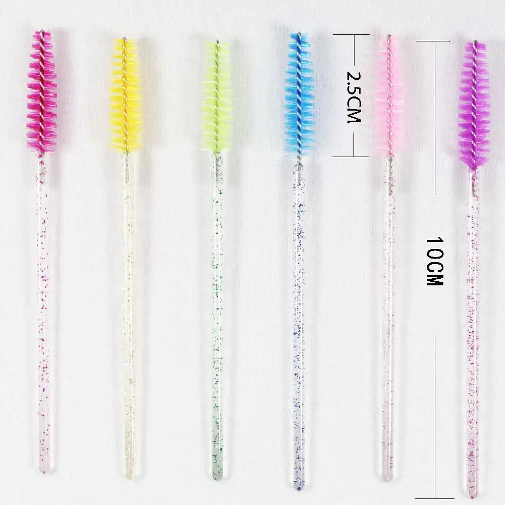 50pcs Disposable Eyelash Brushes Extension Crystal Eyebrow Brush Mascara Wand Eye Lashes Cosmetic Tool Set Makeup Beauty 240620