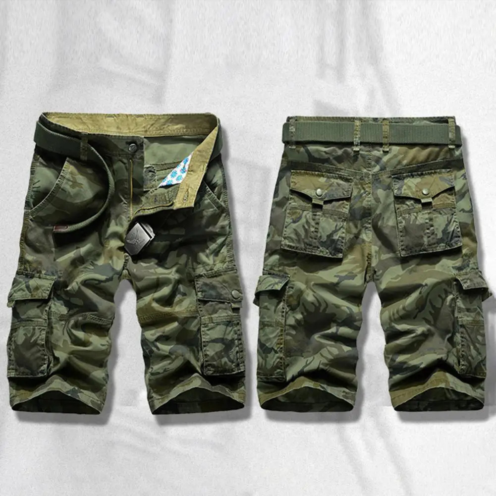 Mens Military Cargo Shorts Army Camouflage Tactical Men Cotton Loose Work Casual Short Pants 240620