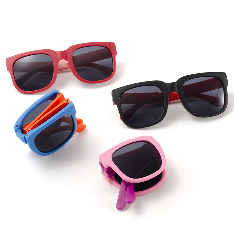 Foldable Kids Sunglasses Children Sun Glasses Anti-uv Baby Sun-shading Eyeglasses Girl Boy Student Sunglass for Party Photography Outdoor Beach Kid Ac
