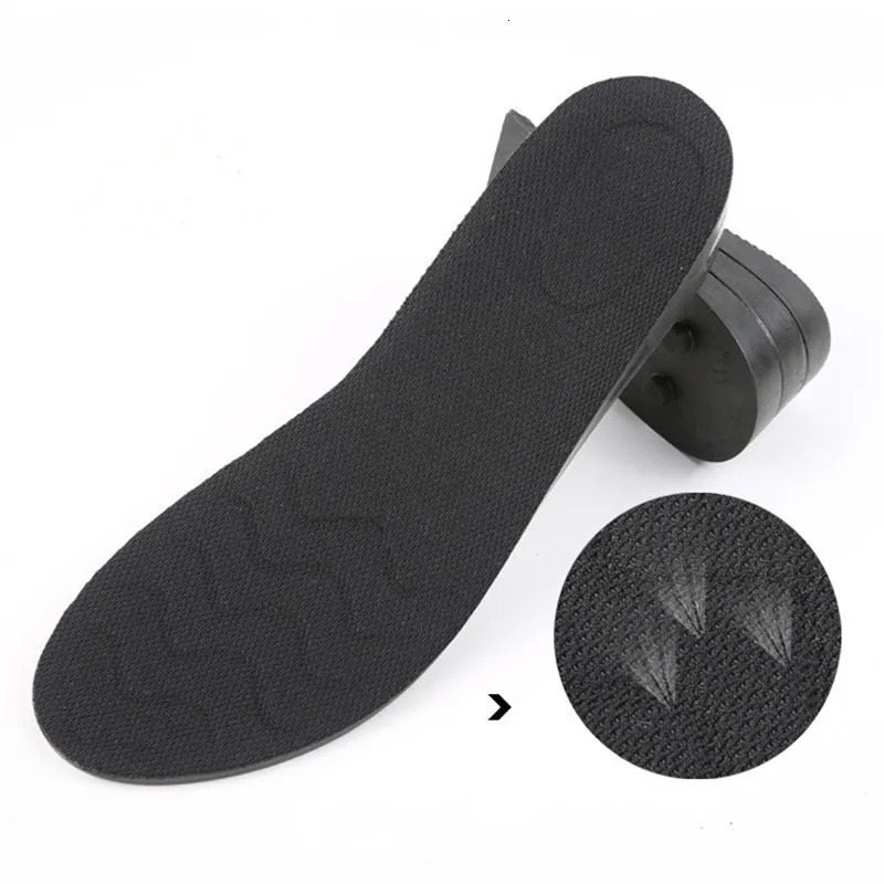 Men PU Adjustable height increasing Elevator insole Lift Inserts Shoes Pad 4 Layers Taller 8cm/3.15 Inches for Men and Women 240621