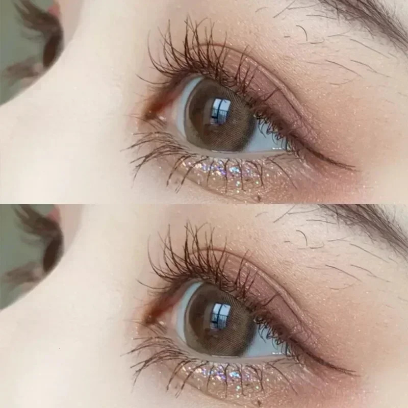 Silk Fiber Matte Mascara Makeup Ultra-Fine Brush Lengthens Eyelashes Waterproof Fast Dry Brown Black Curling Mascara Comestic 240620