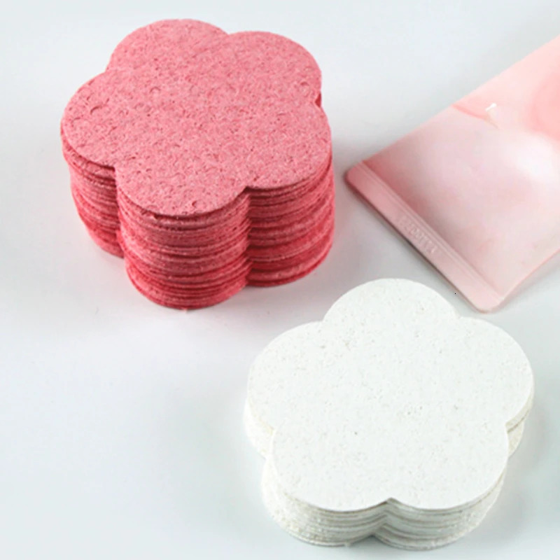 20PCS Face Cleaning Sponge Pad for Exfoliator Mask SPA Massage Makeup Removal Thicker Compress Natural Cellulose Reusable 240620