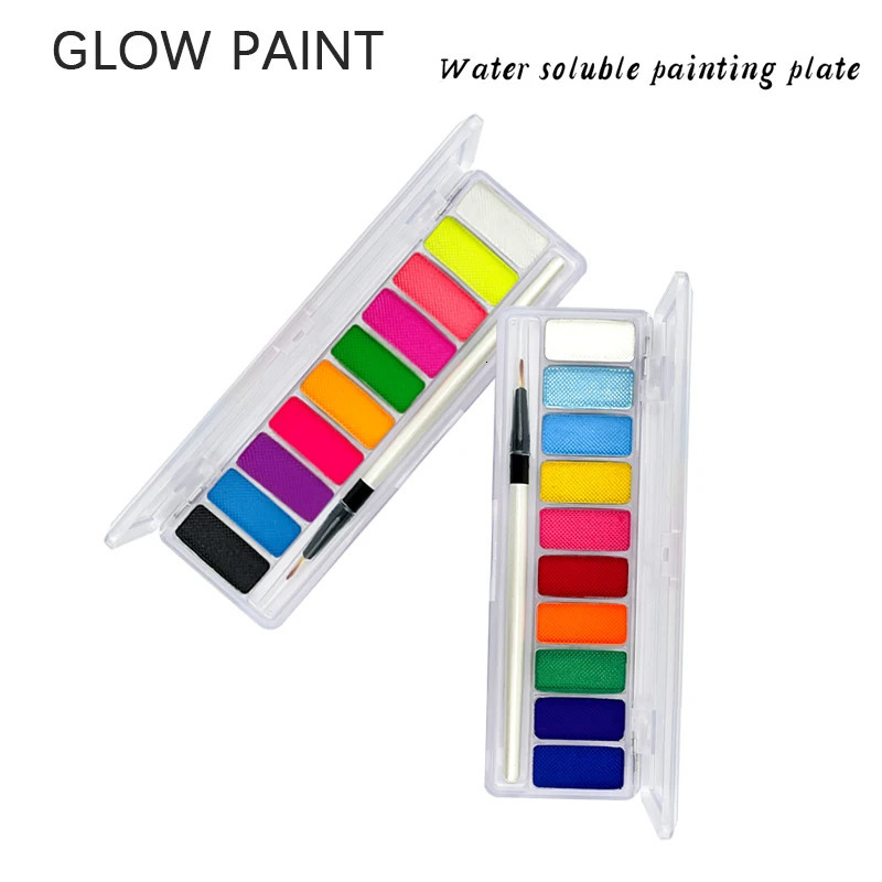 10 Colors Glow Fluorescent Neon Oil Face Body Art Paint UV Glow Oil Painting Halloween Party Fancy Dress Beauty Makeup Cosmetics 240625