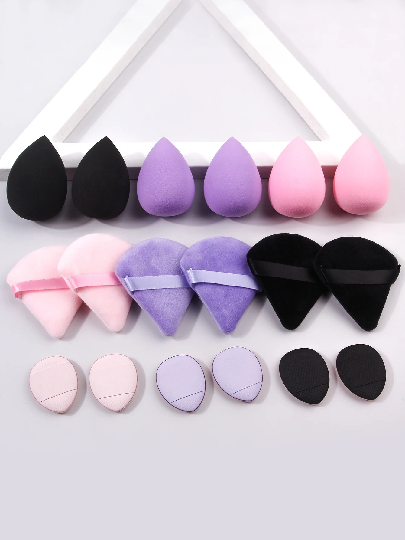 2024 18 PCS Beauty Makeup Sponge Super Soft Cosmetic Powder Puff Sponge Blende rmulti-pack 240620