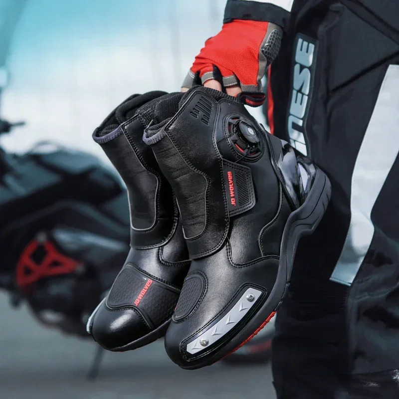 Motorcycle Boots Waterproof Motorbiker Riding Shoes Motorboats Off-road Motocross Boots Motorcyclist Shoes Protective 240620
