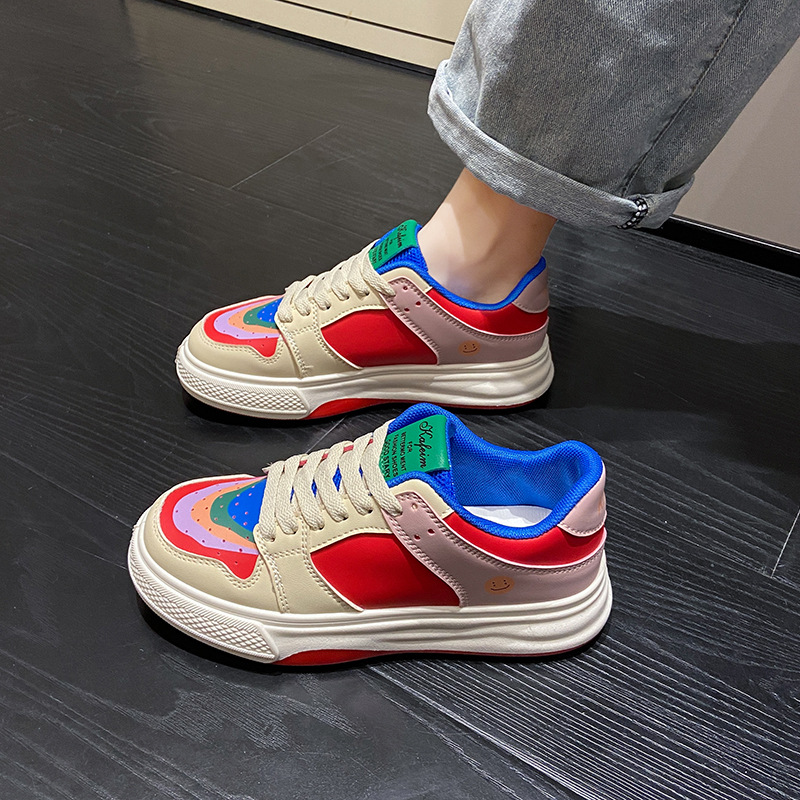 Board Women Ddmysports Spring And Autumn Comfortablethick Soled White Casual Sports Shoes Outdoor