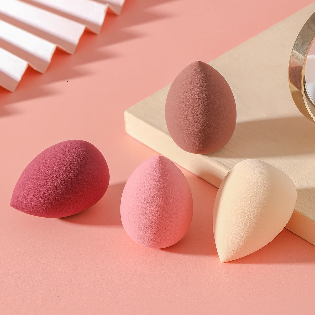 4 Pcs Beauty Egg Makeup Sponge Blenders Beauty Sponges Foundation Applicator 240625