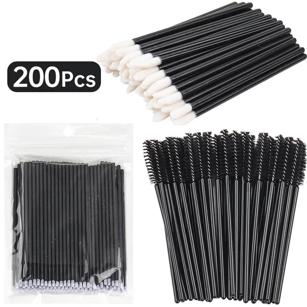 200pcs Eyelash Extension Special Eyelash Removal Brush Micro Brush Eyelash Brush Lipline Cotton Brush for Eyelash Extension Tool 240620