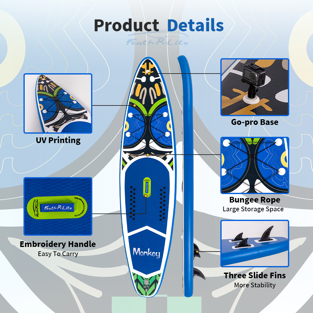 FEATH-R-LITE Surfboard Free Shipping inflatable stand up paddle board sup supboard paddleboard padel water sport ISUP with Pump Backpack Waterproof Ba