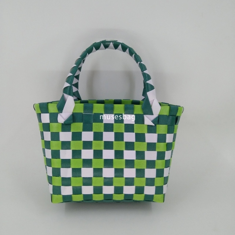 Designer Ladies Fashion Classic Casual Multi functional Hot selling Small Cabbage Basket PVC Woven Bag Open Hand Carrying Small Bag with Hand Gift