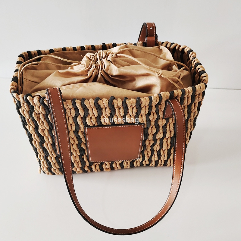 Designer Women's High Quality Retro Practical Large Capacity Handmade Mia Trendy Weaving Holiday Travel Small Shoulder Bag Simple and Fashionable
