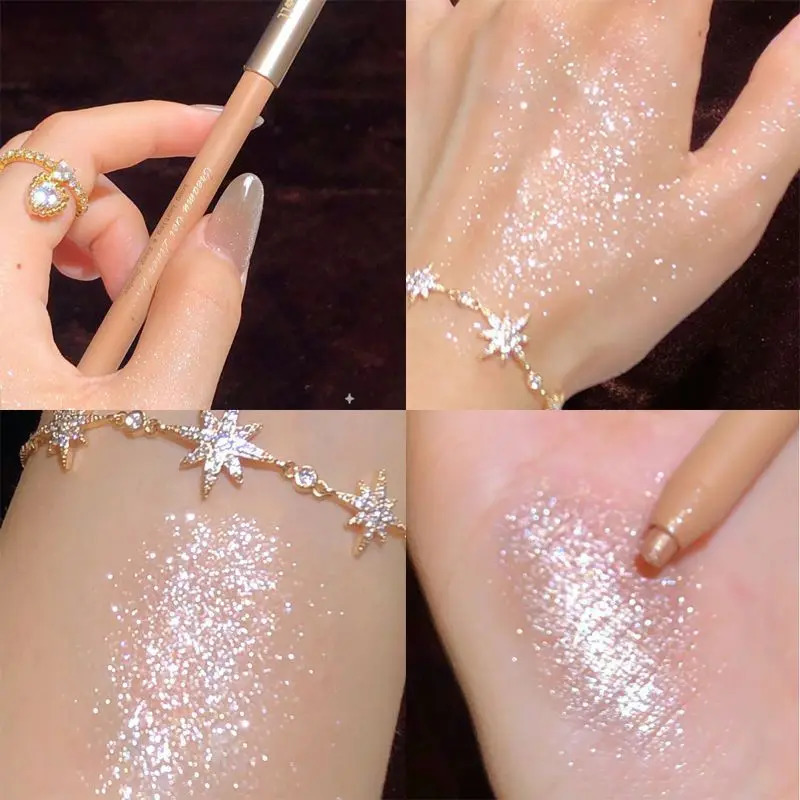 Shiny Chameleon Eyeliner Pencil Green Gold Purple Glitter Eye Shadow Lying Silkworm Pen Waterproof Beauty Cosmetics Women Makeup 240620