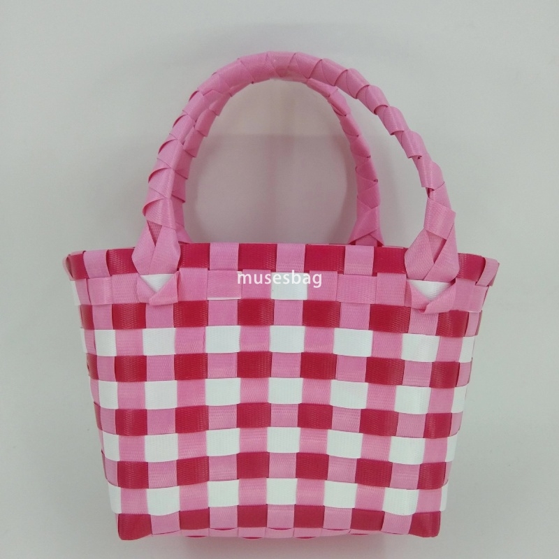 Designer Ladies Fashion Classic Casual Multi functional Hot selling Small Cabbage Basket PVC Woven Bag Open Hand Carrying Small Bag with Hand Gift