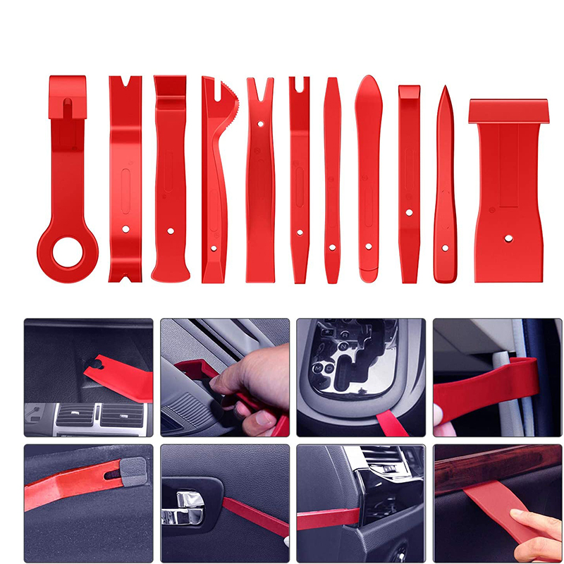 Car Trim Removal Tool Kit 11Pcs Door Panel Remover Tools for Auto Upholstery Repair Dashboard Audio Console Radio Installer