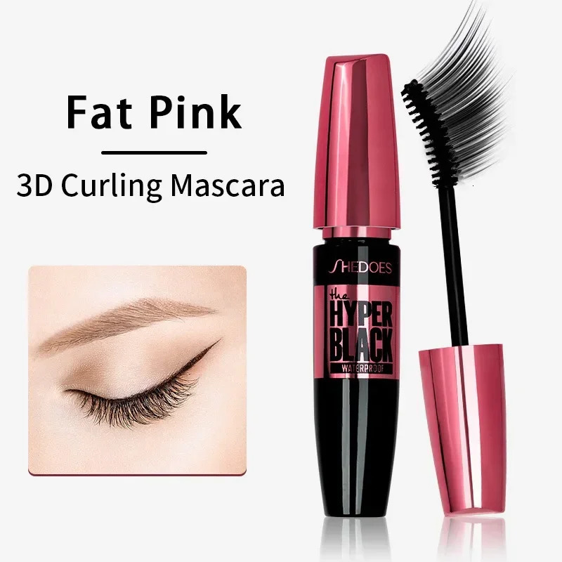 Waterproof Black Mascara 4D Curling Thick Quick Drying Non-blooming Mascara Women Professional Long Lasting Eyes Makeup Cosmetic 240620