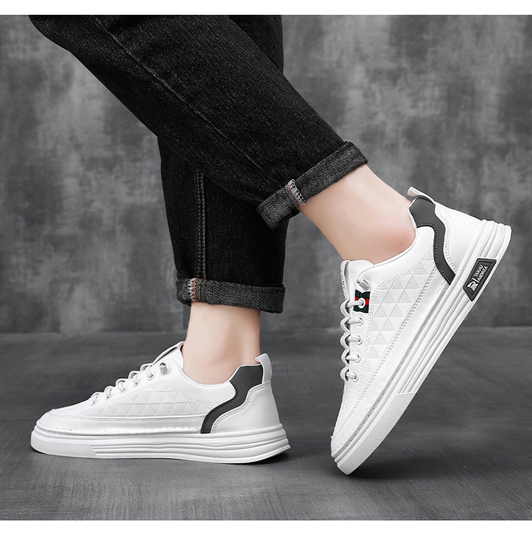 Men Shoes New Breathable Shoes Trendy Versatile White Shoes Athleisure Style Shoes Trendy Board Shoes Beige Free shipping