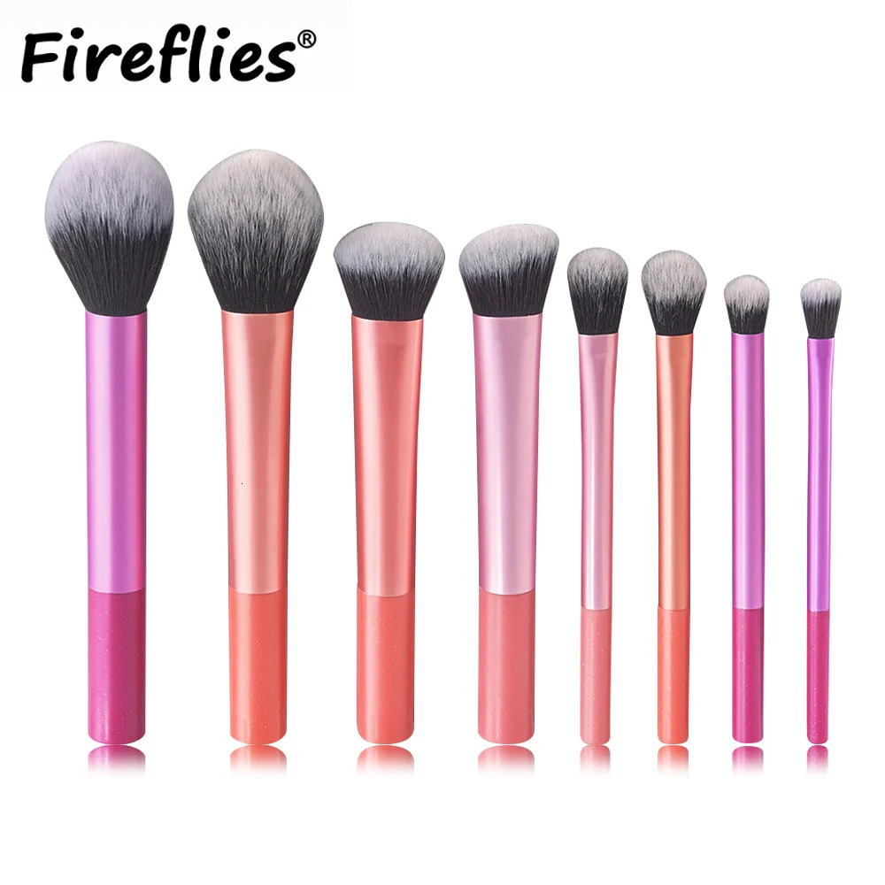 8pcs Makeup Brush Kit Soft Synthetic Hair Make Up Brushes Foundation Blush Eyeshadow Cosmetic Makeup Tools 240620