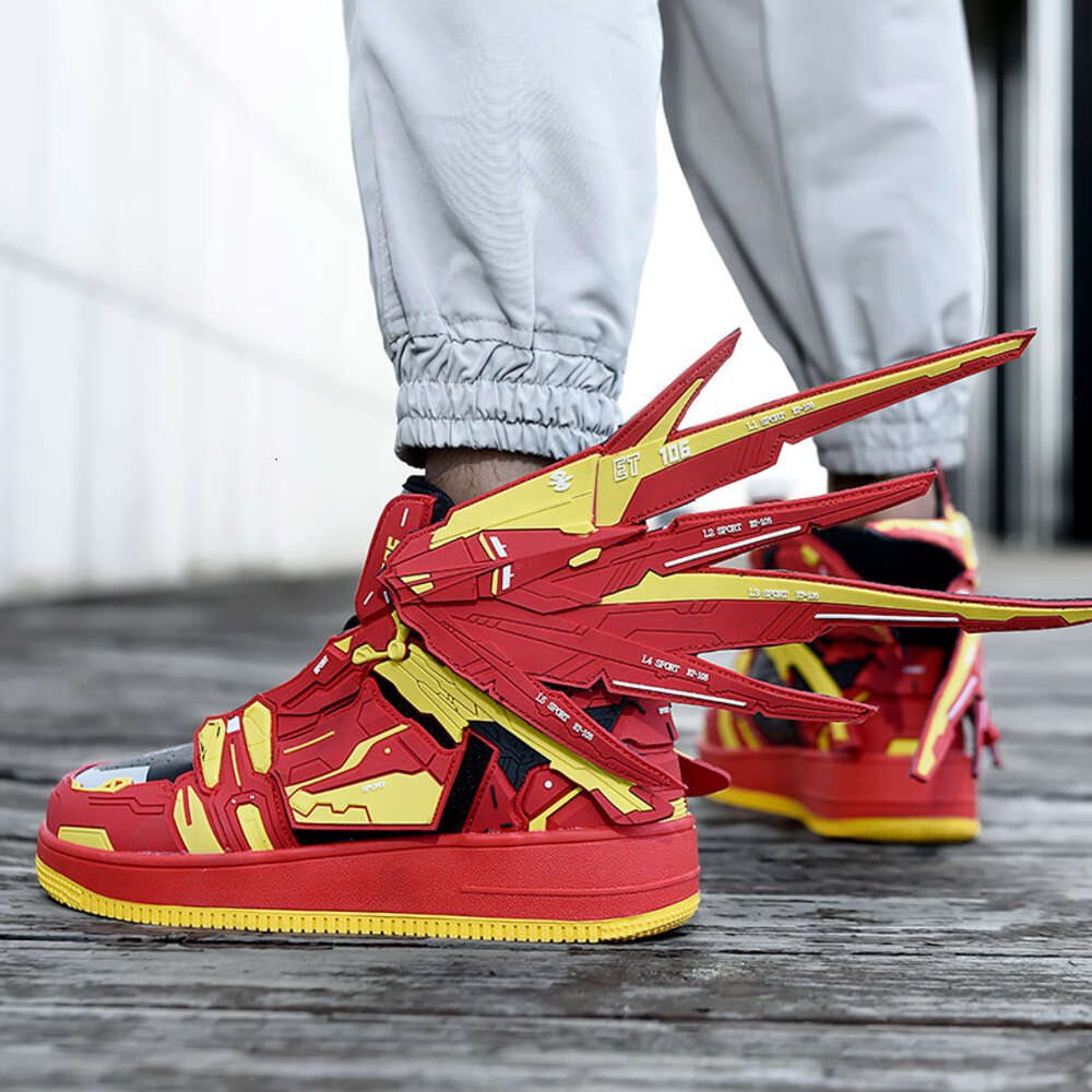 Ddmytiger Freedom Gundam Limited Edition High-top Canvas Shoes for Couples, Men's Basketball Shoes, Casual Sneakers, Fashionable Trendy Shoes