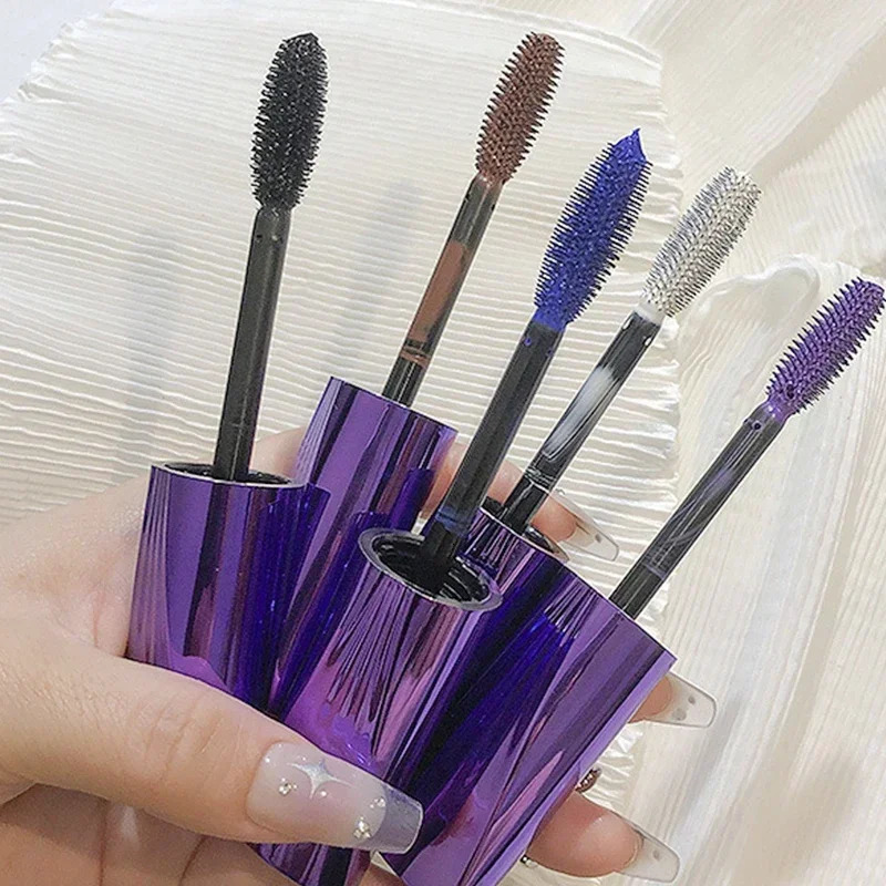 Waterproof Blue Eyelash Mascara 5D Silk Fiber Stereo Mascara Lasting Fast-Dry Curling Lashes Extension Makeup Eye Cosmetics 240620