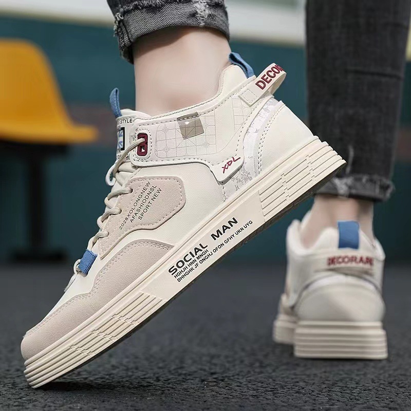 Ddmyoutdoor Mens Casual White Fashion Male Sneakers Flat Breathable Sports Running Shoes Pu Mascuo Outdoo Walking Atillas