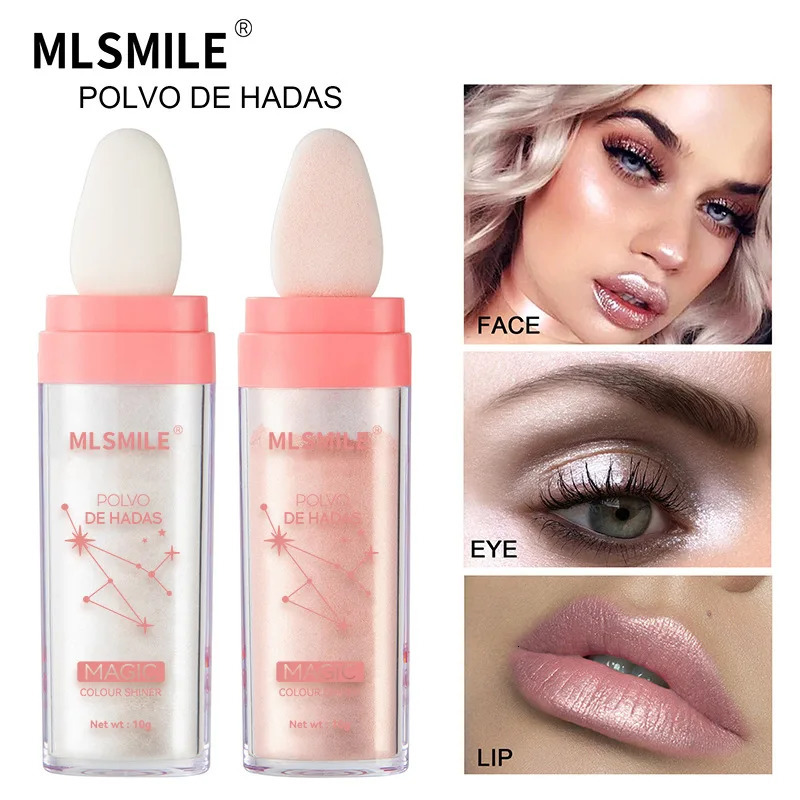 Fairy Powder Highlighter Powder High Gloss Illuminating Powder Professional Face Makeup Eyeshadow Lips Hair Body Glitter Make up 240620