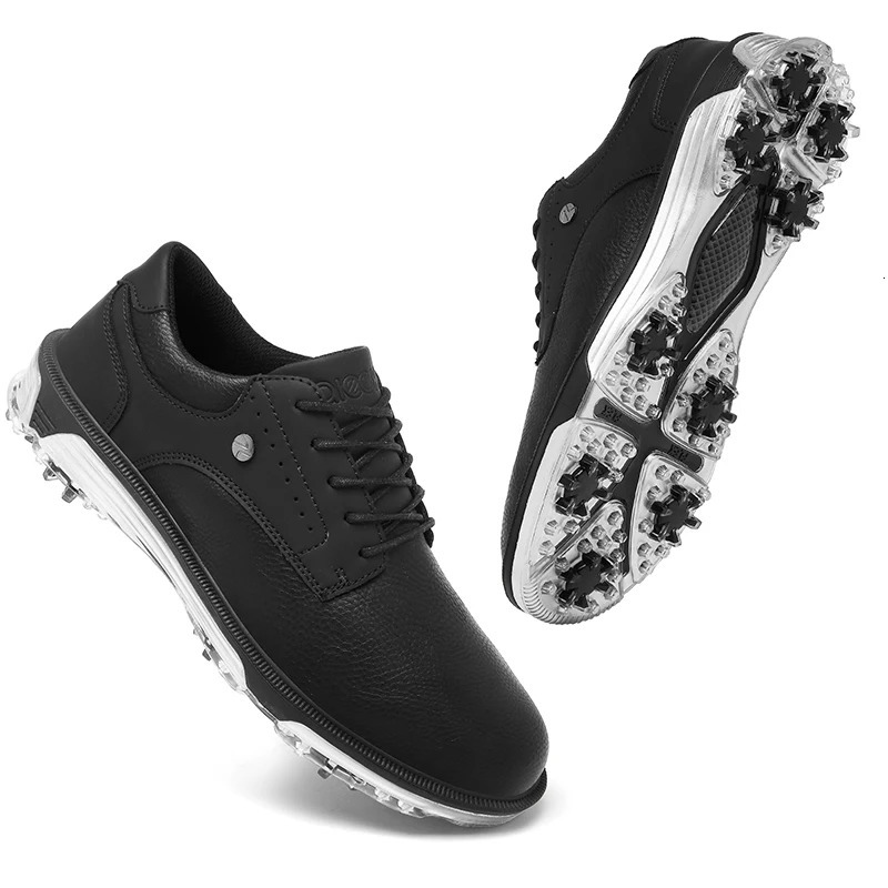 Golfer Sport Man waterproof shoes Ankle Golf Sneaker supplies Golfing Shoes Non Slip Comfortable Walking Shoe black 240