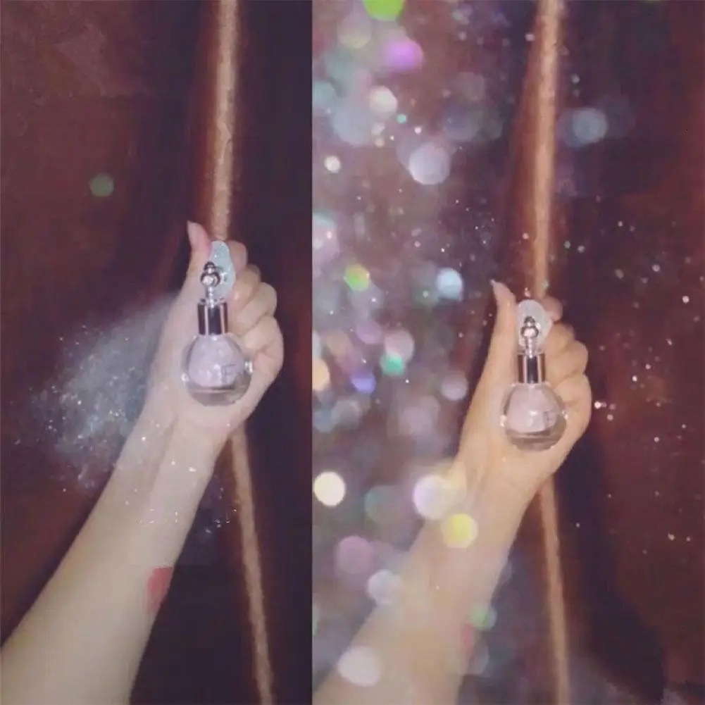 Diamond High Gloss Glitter Spray Highlighter Powder Air Bag Fragrance-Infused Shiny High Light For Face Body Makeup Cosmetics 240620