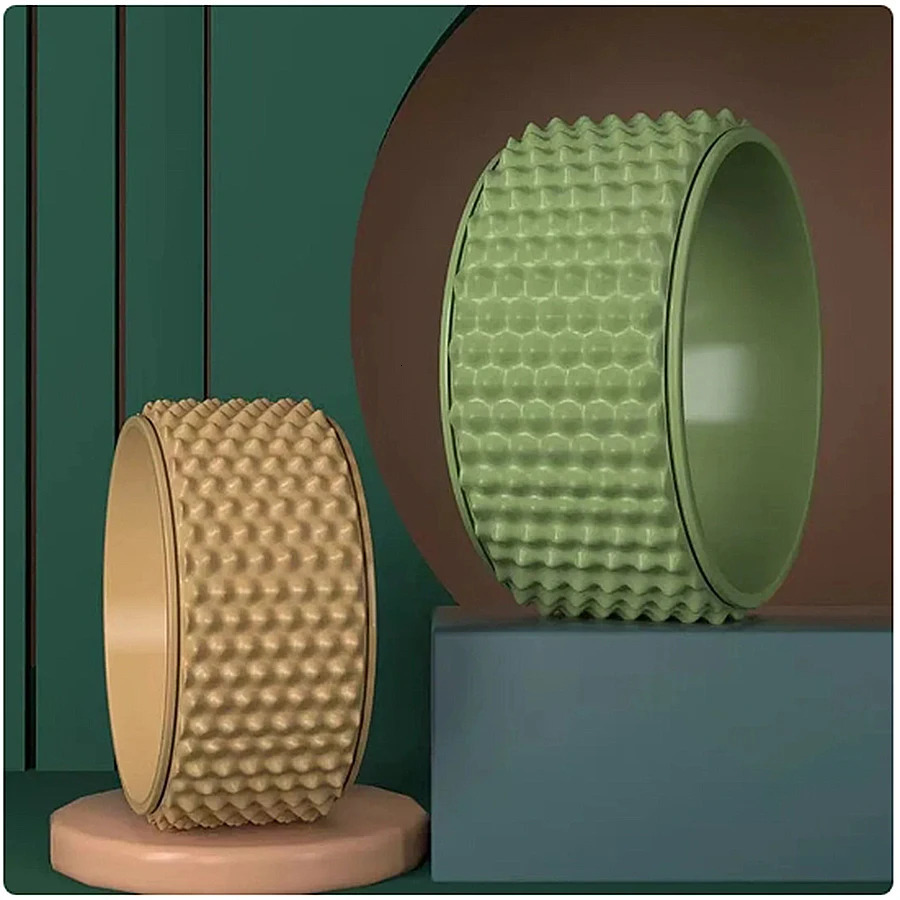 Thickened Yoga Wheel Back Massage Roller Pilates Gym Yoga Machine Training Wheel Yoga Circles Yoga Accessories Back Roller 240621