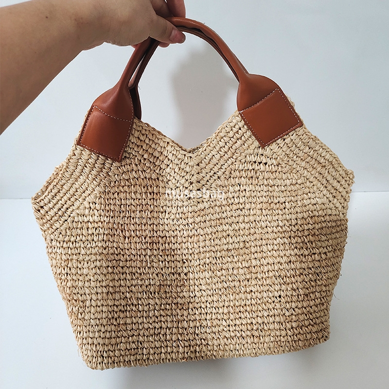 Designer Women's High Quality Instagram European and American Retro Practical Large Capacity Woven Bag Fashion Handbag Summer New Vacation Beach 