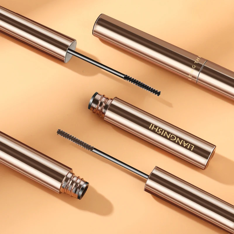 Silk Fiber Matte Mascara Makeup Ultra-Fine Brush Lengthens Eyelashes Waterproof Fast Dry Brown Black Curling Mascara Comestic 240709