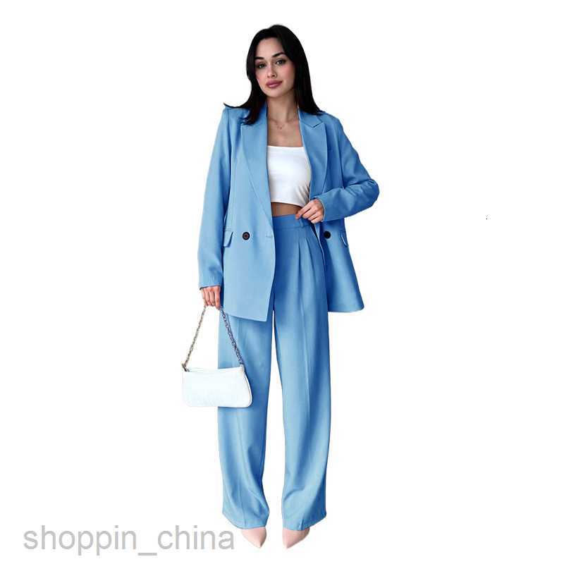 Women's Tracksuits Fashionable solid color sports jogging suit Spring and Autumn New Solid Color High Quality and Elegant Women Suit Casual Pants