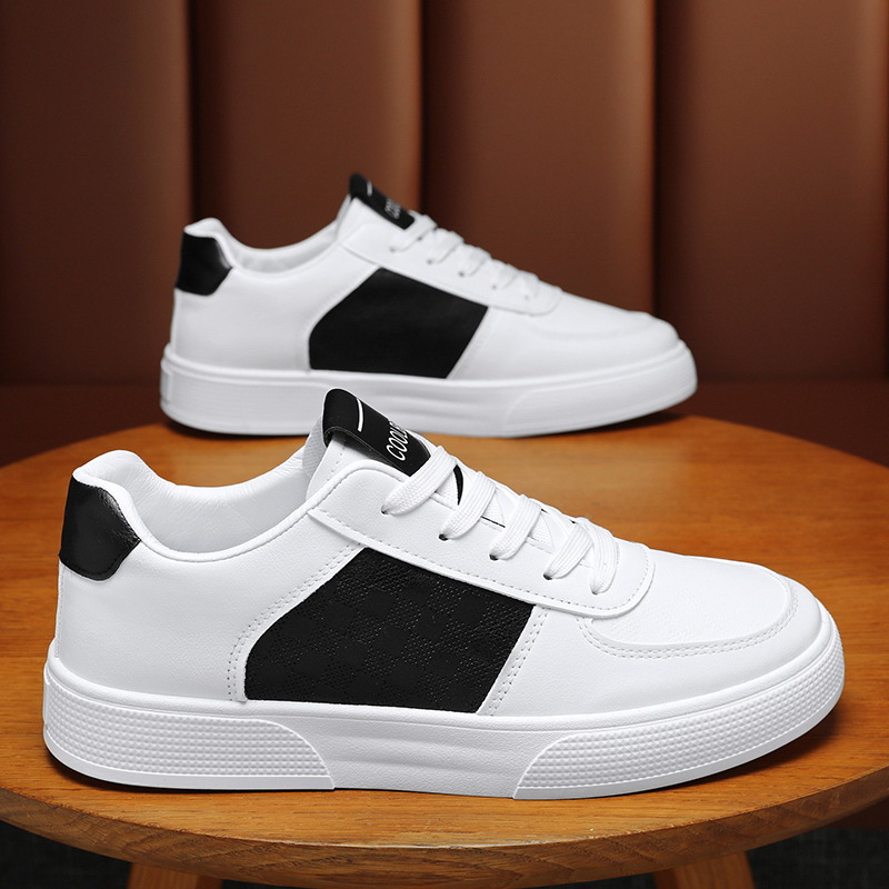 Men Shoes New Breathable White Shoes Korean Version Trendy Versatile Shoes Casual Style Trendy Shoes Fashion Comfortable Black Free shipping