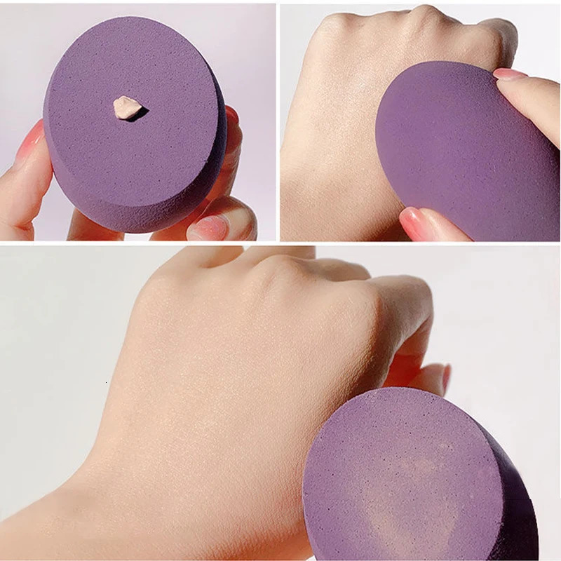 4pcs Color Makeup Sponge Dry Wet Dual-use Beauty Powder Puff Cosmetic Ball Foundation Powder Puff Bevel Cut Make Up Sponge Tools 240620