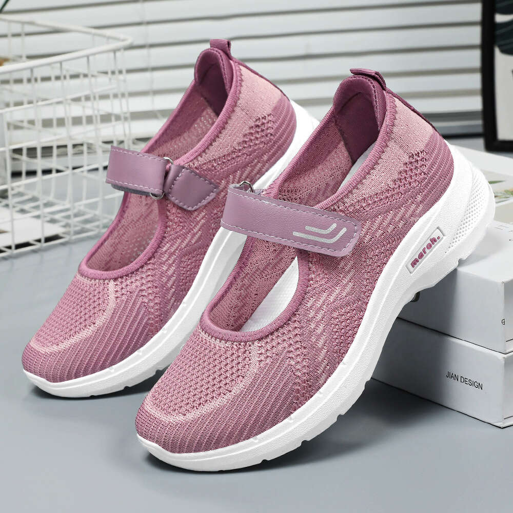 Ddmyoutdoor Shoes Women New Summer Styles For Middle Aged And Elderly Mothers Soft Soled Lightweight Walking Shoes Casual Breathable Single Shoes