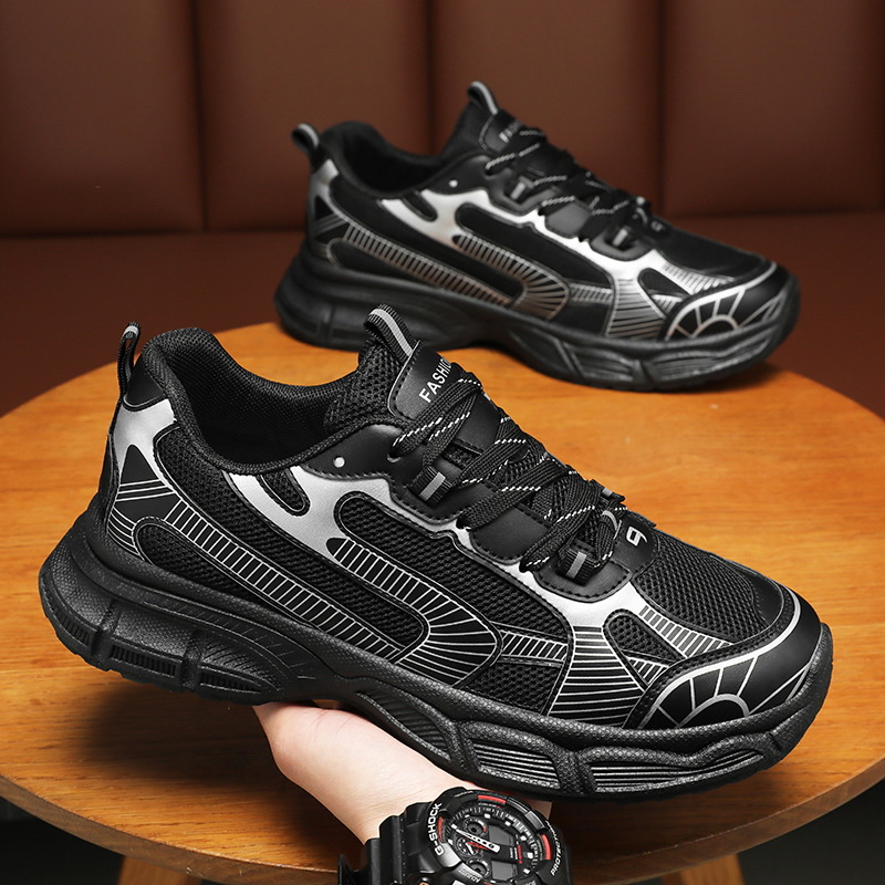 Men Sports Shoes Sneakers Running Shoes New Breathable Thick Sole Fashion Free shipping