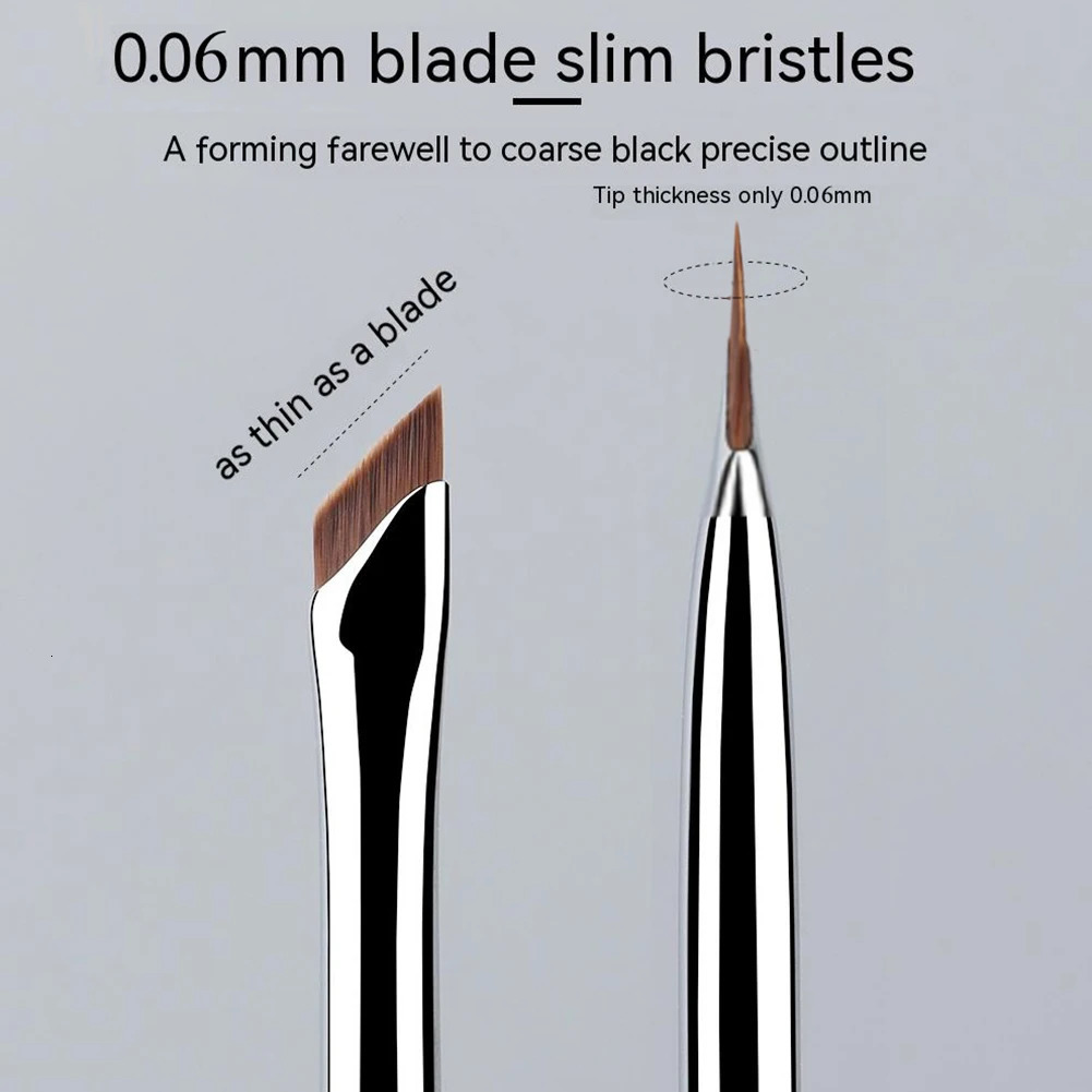 Upgrade Blade Eyeliner Brush Ultra Thin Fine Angle Flat Eyebrow Brush Liner Brow Place Makeup Brush Precise Detail Brush 240620