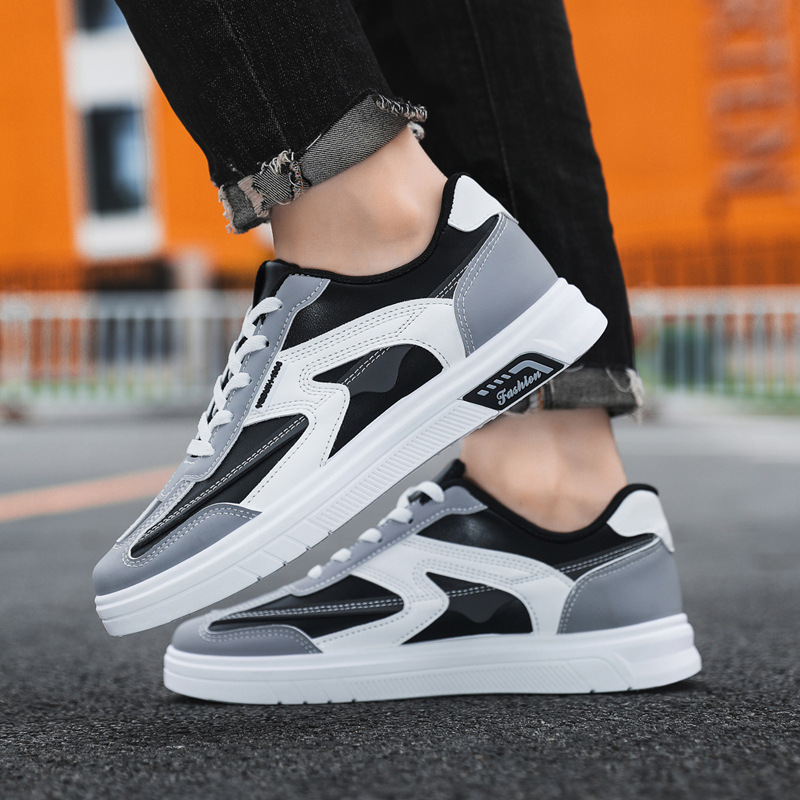 Men Shoes New Casual Shoes Low top Shoes Trendy White Shoes Korean Version Seasons Fashion Shoes Brown Free shipping