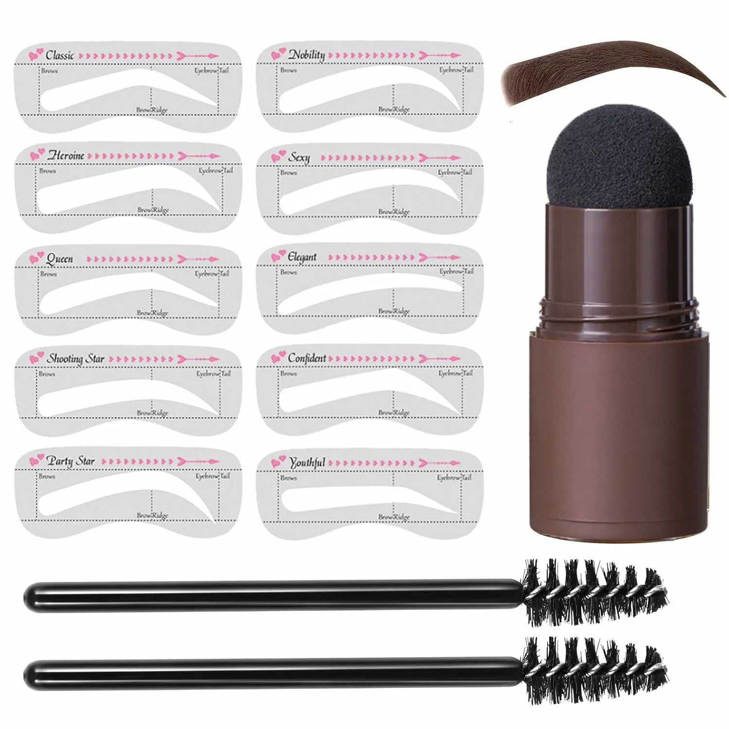 Makeup Products Eyebrow Stamp Shaping Kit Set Maquiagem HaiRLine Enhance Make-up For Women Maquillage Femme One-Step Styling 240620