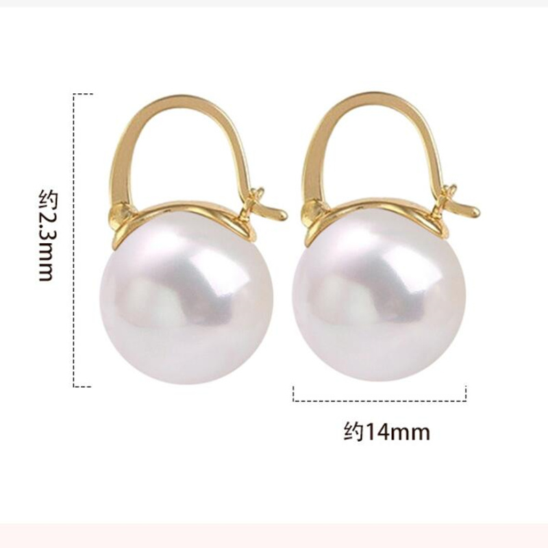 925 Sterling Silver Earring White Pearl 18k Gold Earring Engagement Party Jewelry Gift For Women