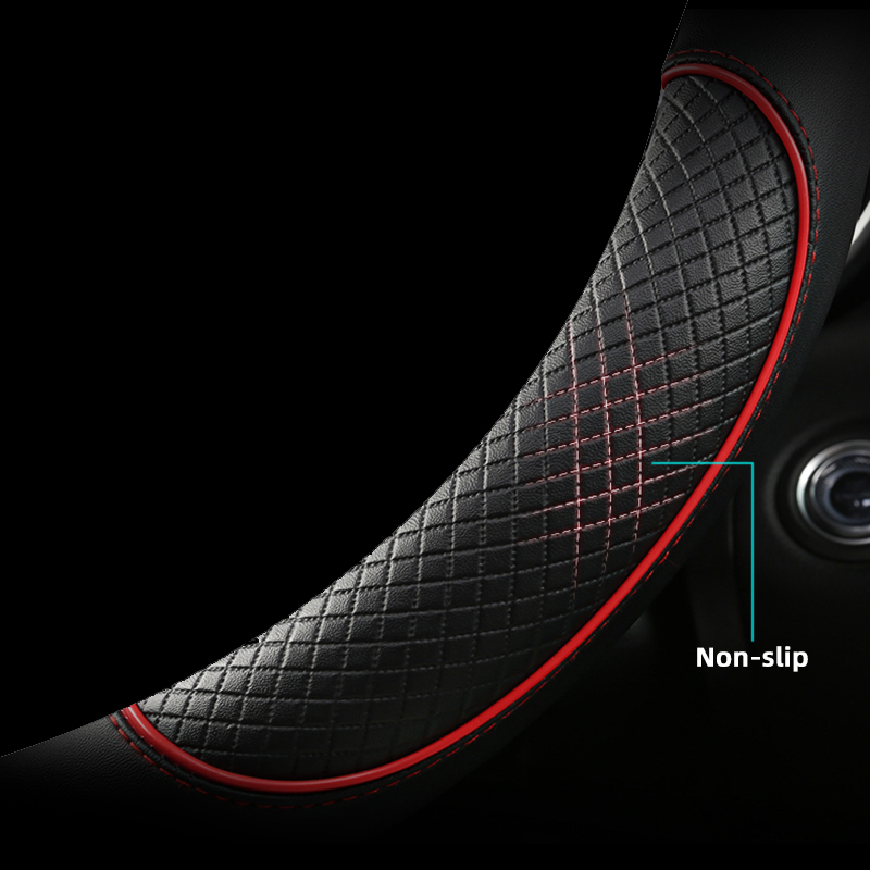 PU Leather DERMAY Car Steering Wheel Cover for Kia Ceed Sportage Picanto Cerato Seltos Soul Rio 3 4 5 Auto Accessories