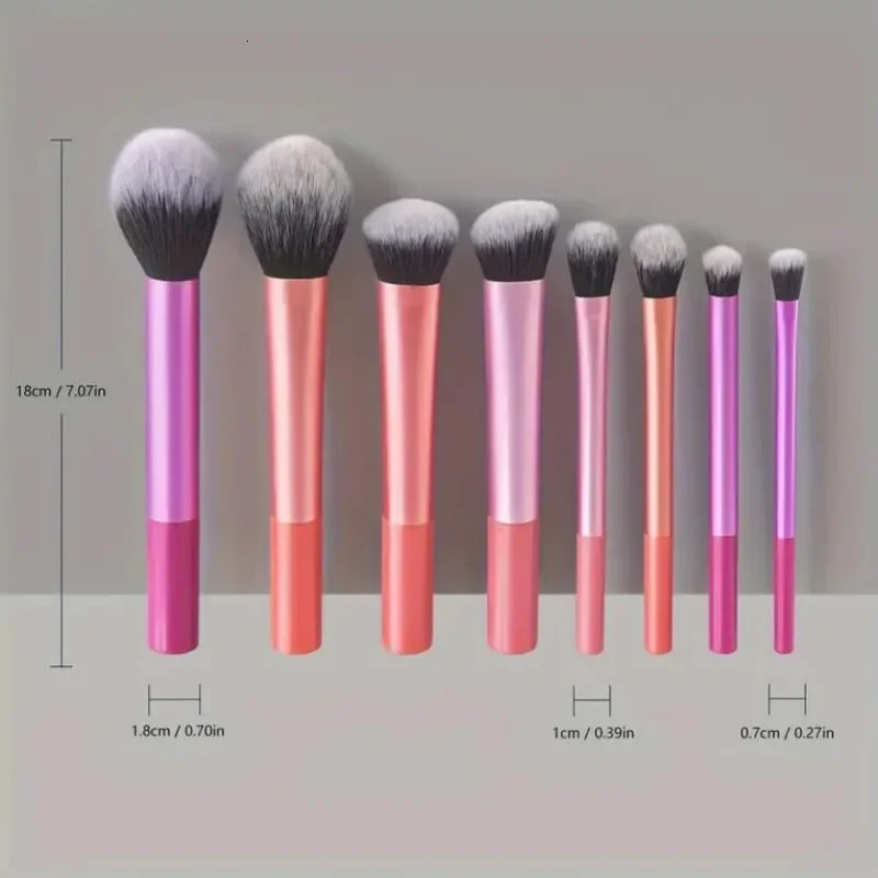 8pcs Makeup Brush Kit Soft Synthetic Hair Make Up Brushes Foundation Blush Eyeshadow Cosmetic Makeup Tools 240620