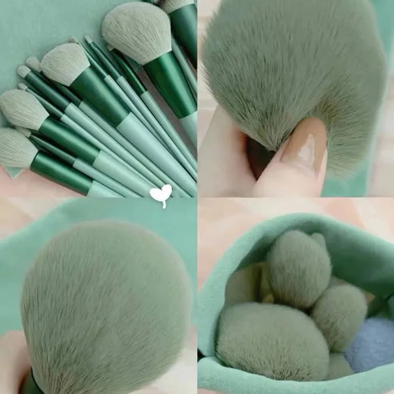 13Pcs Soft Fluffy Makeup Brushes Set for cosmetics Foundation Blush Powder Eyeshadow Kabuki Blending Makeup brush beauty tool 240625
