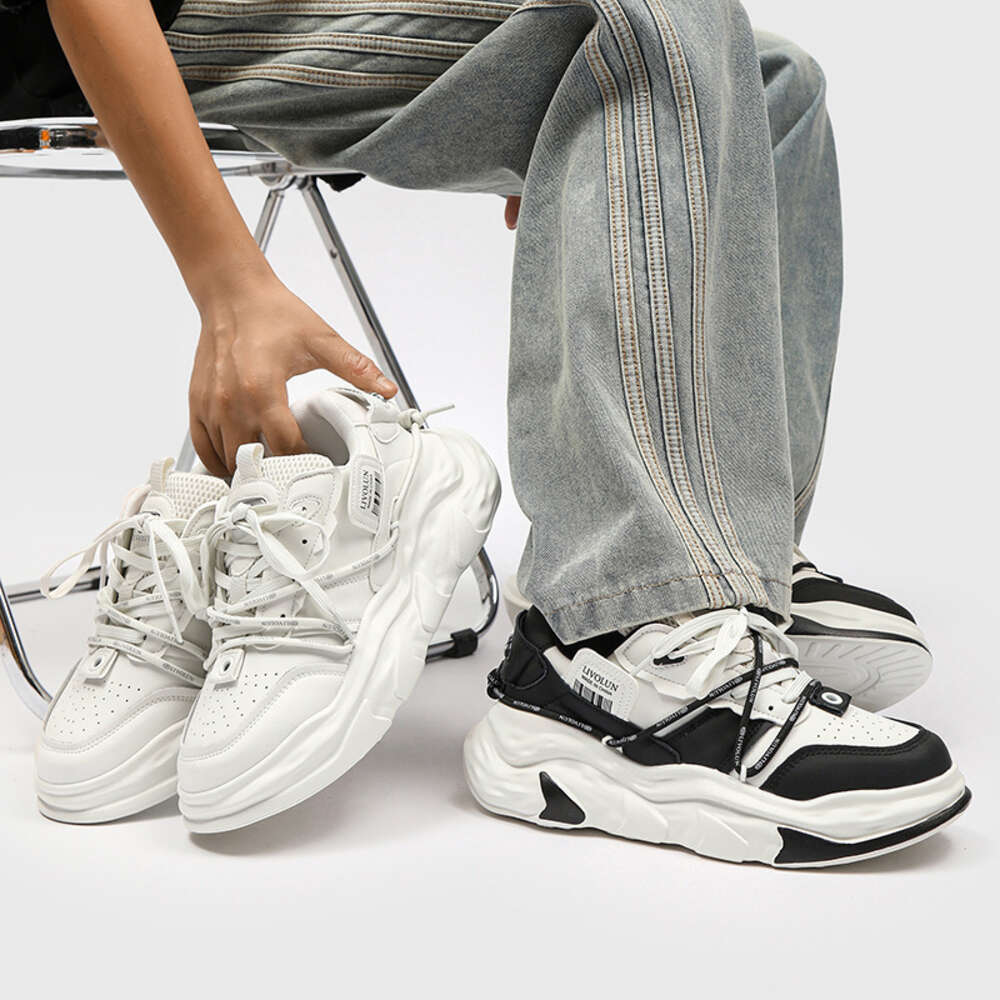 Ddmysports New Student Casual Thick Sole Eightened Dad Female Korean Edition Instagram Trendy Versatile Sports Shoes Male OUTDOOR
