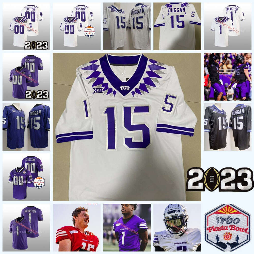 Max Duggan TCU Horned Frogs Football Jersey Quentin Johnston Jordoun Hudson Garrett Hayes Shadrach Banks Wes Harris Chace Biddle Marcel Brooks