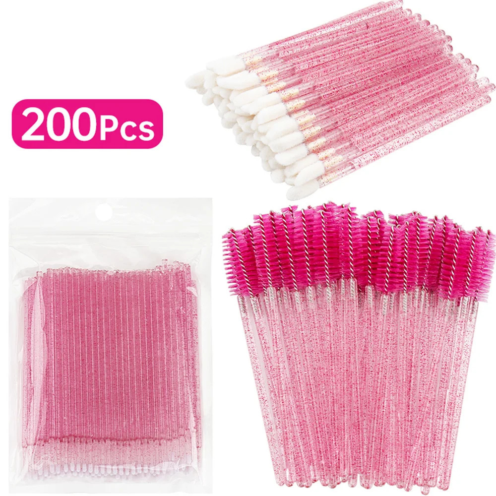 200pcs Eyelash Extension Special Eyelash Removal Brush Micro Brush Eyelash Brush Lipline Cotton Brush for Eyelash Extension Tool 240620