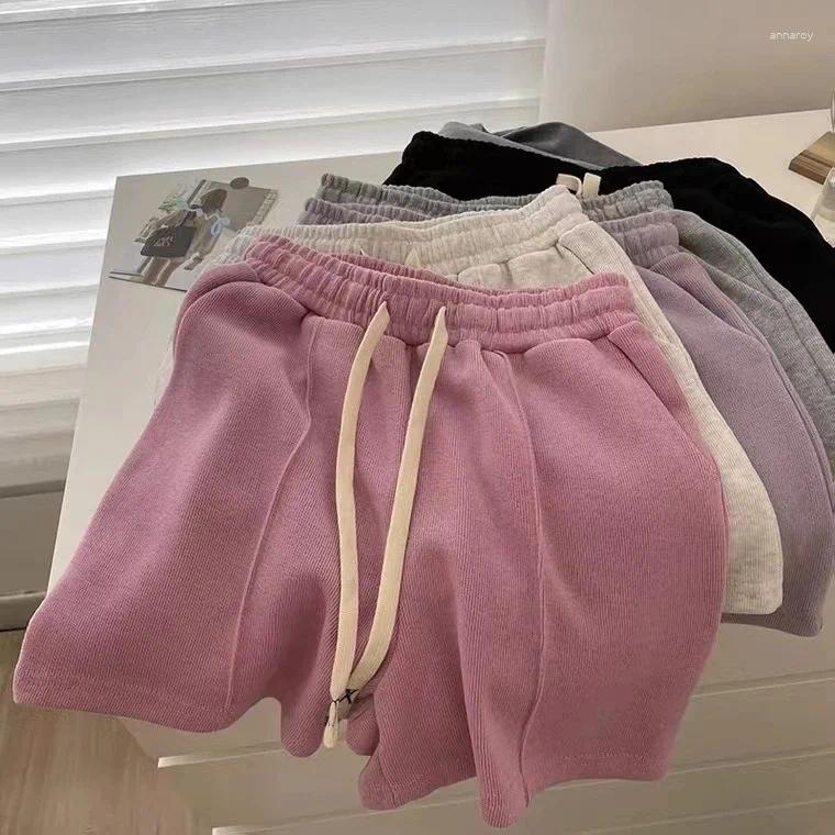 Womens Shorts Summer Thin Style Sweatshorts Women Gym Fitness Running Loose Casual Wide Leg High Waist A-word Sports Pants