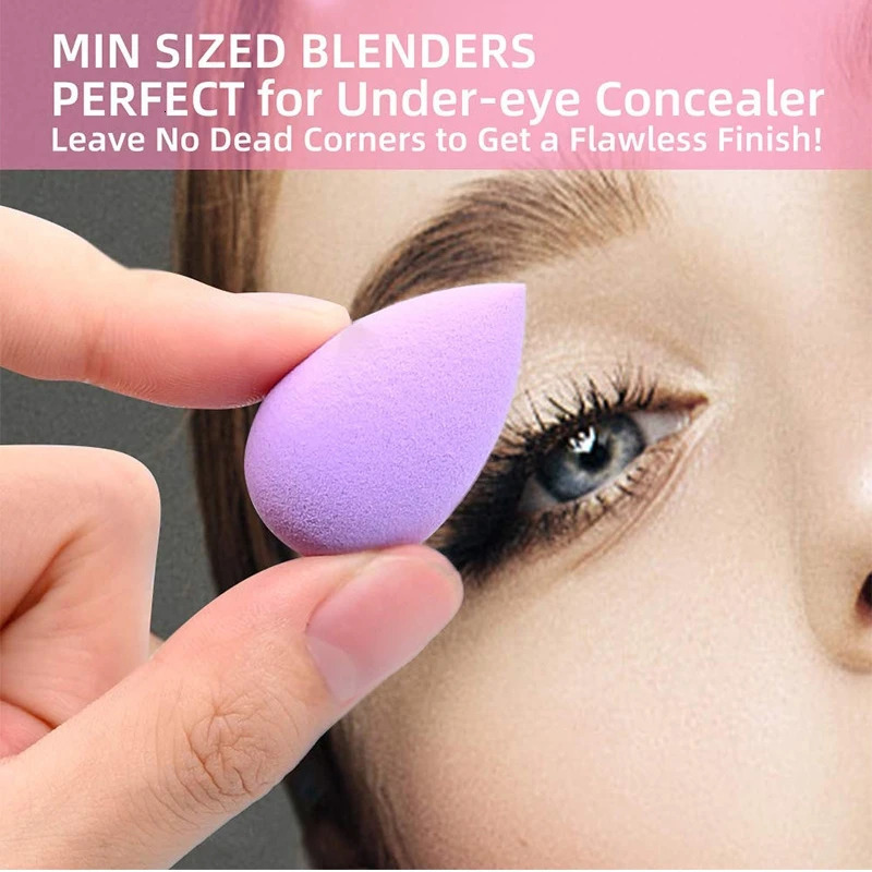 6Pcs Mini Makeup Sponge Powder Puff Beauty Sponge for Makeup Concealer Liquid Foundation Face Cosmetic Puff Make Up Sponge 240620