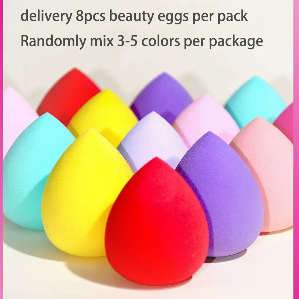 8pcs Beauty EggProfessional Makeup Sponge SetFor Foundation And Finish With Liquid Cream Or Powder Makeup Products 240620